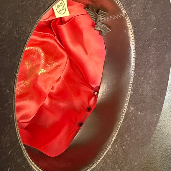 Black Felt Hat w/Red Band & Accents. American Hat Co Cowboy/Western. Size 6 5/8.